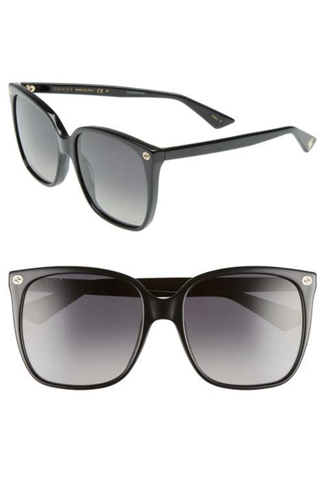 gucci gg0422s caravan shape metal sunglasses|57mm gradient square sunglasses gucci.